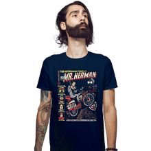 Load image into Gallery viewer, Daily_Deal_Shirts Fitted Shirts, Mens / Small / Navy Astonishing Adventures