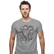 Load image into Gallery viewer, Daily_Deal_Shirts Fitted Shirts, Mens / Small / Sports Grey Escher Who
