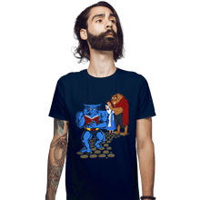 Load image into Gallery viewer, Shirts Fitted Shirts, Mens / Small / Navy Torn Between Beasts