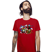 Load image into Gallery viewer, Shirts Fitted Shirts, Mens / Small / Red Fox Force