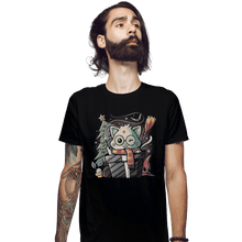 Load image into Gallery viewer, Shirts Fitted Shirts, Mens / Small / Black Meowgical Gift