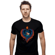 Load image into Gallery viewer, Secret_Shirts Fitted Shirts, Mens / Small / Black Heart On Fire