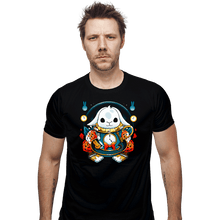 Load image into Gallery viewer, Daily_Deal_Shirts Fitted Shirts, Mens / Small / Black White Rabbit Mug