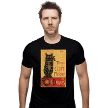 Load image into Gallery viewer, Shirts Fitted Shirts, Mens / Small / Black Chat Flerken