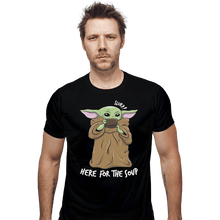 Load image into Gallery viewer, Shirts Fitted Shirts, Mens / Small / Black Here For The Soup