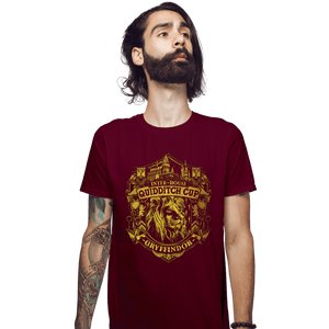 Sold_Out_Shirts Fitted Shirts, Mens / Small / Maroon Team Gryffindor