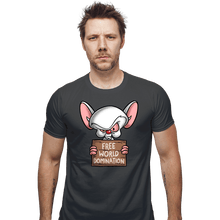 Load image into Gallery viewer, Daily_Deal_Shirts Fitted Shirts, Mens / Small / Charcoal Free World Domination