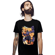 Load image into Gallery viewer, Daily_Deal_Shirts Fitted Shirts, Mens / Small / Black Saiyan Time Traveller
