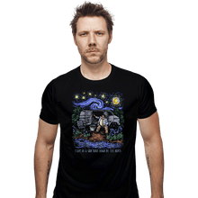Load image into Gallery viewer, Daily_Deal_Shirts Fitted Shirts, Mens / Small / Black I Live In A Van Gogh