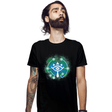 Load image into Gallery viewer, Shirts Fitted Shirts, Mens / Small / Black Open Your Sheikah Eye