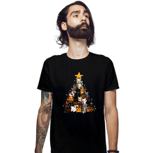 Load image into Gallery viewer, Daily_Deal_Shirts Fitted Shirts, Mens / Small / Black Christmas Kittens