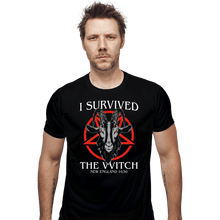Load image into Gallery viewer, Daily_Deal_Shirts Fitted Shirts, Mens / Small / Black I Survived The VVitch