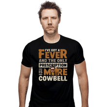 Load image into Gallery viewer, Daily_Deal_Shirts Fitted Shirts, Mens / Small / Black More Cowbell