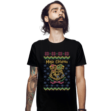 Load image into Gallery viewer, Shirts Fitted Shirts, Mens / Small / Black Magic Christmas