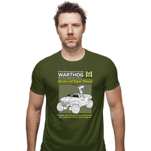 Load image into Gallery viewer, Daily_Deal_Shirts Fitted Shirts, Mens / Small / Military Green Warthog Manual