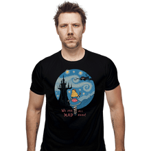 Load image into Gallery viewer, Daily_Deal_Shirts Fitted Shirts, Mens / Small / Black Starry Wonderland