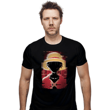Load image into Gallery viewer, Shirts Fitted Shirts, Mens / Small / Black Glitch Luffy