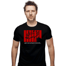 Load image into Gallery viewer, Daily_Deal_Shirts Fitted Shirts, Mens / Small / Black See You Space Coyote