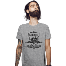 Load image into Gallery viewer, Shirts Fitted Shirts, Mens / Small / Sports Grey Starship Troopers Rico's Roughnecks