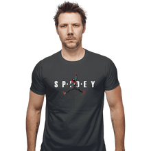 Load image into Gallery viewer, Shirts Fitted Shirts, Mens / Small / Charcoal Air Spidey