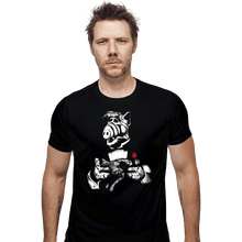 Load image into Gallery viewer, Shirts Fitted Shirts, Mens / Small / Black Cat Father