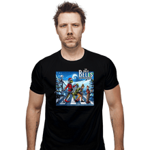Load image into Gallery viewer, Daily_Deal_Shirts Fitted Shirts, Mens / Small / Black The Jingle Bells Holiday Road