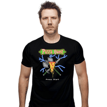 Load image into Gallery viewer, Shirts Fitted Shirts, Mens / Small / Black PIzza Quest