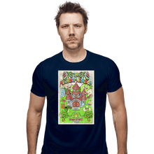 Load image into Gallery viewer, Shirts Fitted Shirts, Mens / Small / Navy The Mushroom Kingdom