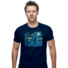 Load image into Gallery viewer, Daily_Deal_Shirts Fitted Shirts, Mens / Small / Navy Dreams Of Time And Space