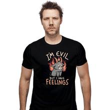 Load image into Gallery viewer, Daily_Deal_Shirts Fitted Shirts, Mens / Small / Black I'm Evil But I Have Feelings