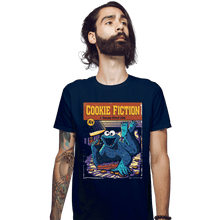 Load image into Gallery viewer, Daily_Deal_Shirts Fitted Shirts, Mens / Small / Navy Cookie Fiction