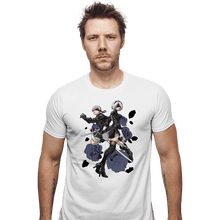 Load image into Gallery viewer, Daily_Deal_Shirts Fitted Shirts, Mens / Small / White Android Hunter