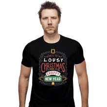 Load image into Gallery viewer, Shirts Fitted Shirts, Mens / Small / Black Friends Christmas