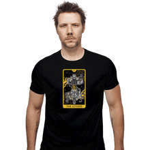 Load image into Gallery viewer, Shirts Fitted Shirts, Mens / Small / Black Tarot The Lovers