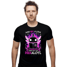 Load image into Gallery viewer, Daily_Deal_Shirts Fitted Shirts, Mens / Small / Black Axolotl Witching Hour
