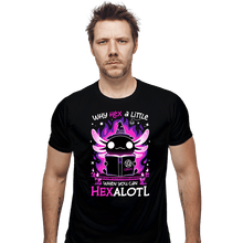 Load image into Gallery viewer, Daily_Deal_Shirts Fitted Shirts, Mens / Small / Black Axolotl Witching Hour