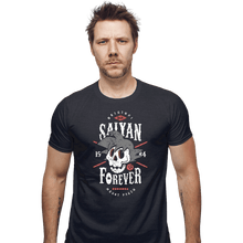 Load image into Gallery viewer, Shirts Fitted Shirts, Mens / Small / Dark Heather Saiyan Forever