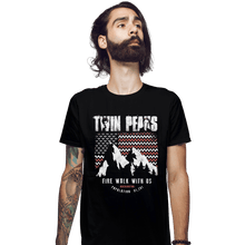 Load image into Gallery viewer, Shirts Fitted Shirts, Mens / Small / Black An American Mystery