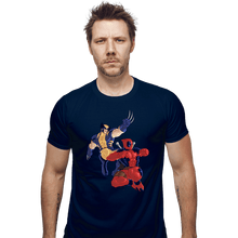 Load image into Gallery viewer, Secret_Shirts Fitted Shirts, Mens / Small / Navy Wolverine & Deadpool