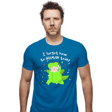 Load image into Gallery viewer, Shirts Fitted Shirts, Mens / Small / Sapphire How To Human