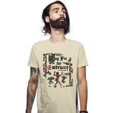 Load image into Gallery viewer, Daily_Deal_Shirts Fitted Shirts, Mens / Small / Sand Illuminated Free Hugs