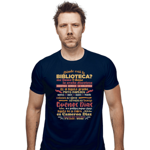 Shirts Fitted Shirts, Mens / Small / Navy The Bibliotecas Rap
