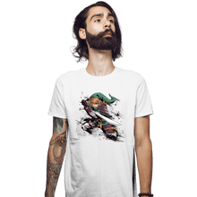 Load image into Gallery viewer, Secret_Shirts Fitted Shirts, Mens / Small / White Samurai Hero Of Time