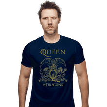 Load image into Gallery viewer, Shirts Fitted Shirts, Mens / Small / Navy Queen Of Dragons