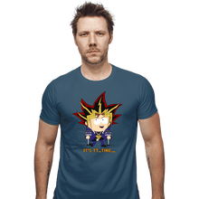 Load image into Gallery viewer, Daily_Deal_Shirts Fitted Shirts, Mens / Small / Indigo Blue Duel Time