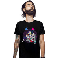 Load image into Gallery viewer, Daily_Deal_Shirts Fitted Shirts, Mens / Small / Black Retro Roll-Call