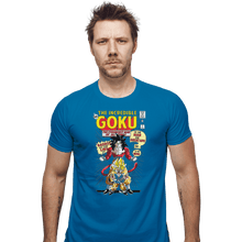 Load image into Gallery viewer, Shirts Fitted Shirts, Mens / Small / Sapphire The Incredible Goku