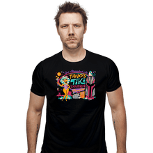 Load image into Gallery viewer, Daily_Deal_Shirts Fitted Shirts, Mens / Small / Black Tano's Tiki Tavern