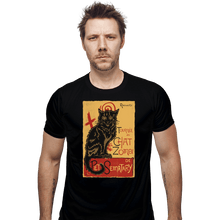 Load image into Gallery viewer, Shirts Fitted Shirts, Mens / Small / Black Chat Zombi