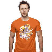 Load image into Gallery viewer, Shirts Fitted Shirts, Mens / Small / Orange Pumpkin Spice Witch